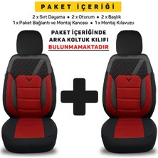 Tekno Trust Volkswagen Passat B6 3c 2005-2010 Uyumlu 1+1 Kırmızı Koltuk Kılıfı