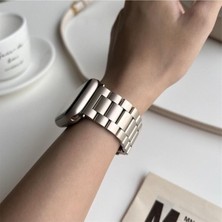Alstrap Apple Watch Seri 6 7 8 9 10 Se Ultra Uyumlu 44 45 46 49MM Paslanmaz Çelik Kordon Kayış