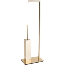 System Banyo Aksesuarları Banyo Hareketli Wc Set Gold 718x150x240 mm