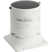 Mermer Görünümlü-Mat Siyah Çöp Kovası - Ba4007 030 R3-Al6