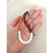 Tesbih 33 Lük 8 mm Küre Kesim Karışık Doğal Taşı Tespih