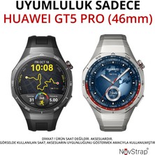 Novstrap Huawei Watch Gt5 Pro 46MM ile Uyumlu Ekran Koruyucu Cam ve Kasa Koruyucu Kılıf Sert Pc