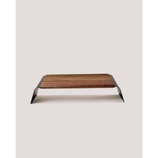 - Premium Laptop Standı - Ergonomik Metal-Ahşap Laptop Sehpası - Ceviz