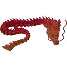 3D Hareketli Ejderha Figürlü Oyuncak - Kırmızı Sarı