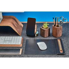 Grovemade Premium Mousepad  - Masaüstü Kalemlik Modifiyeli Mousepad - Meşe