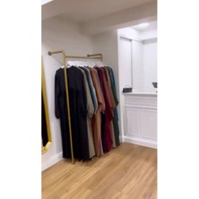 Endüstriyel Elbise Askılığı - Açık Gardrop Metal Elbise Teşhir Askısı -  Butik Teşhir Rafı-17