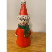 Yılbaşı Kardan Adam Kukilitalı Miniboy El Boyama 18 cm