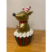 Yılbaşı Cupcake Içinde Ren Geyiği Miniboy 15 cm