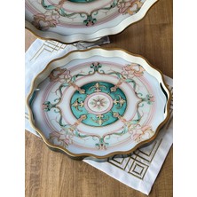 Rossev Escape 2'li Ahşap Oval Tepsi
