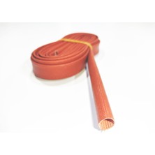 10MM H Class Cam Elyaf Örgü Silikon Izoleli Makaron 5 Metre, Çalışma -60/+250 Derece