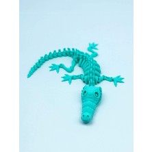3D Hareketli İskelet Timsah Figürlü Oyuncak - Turkuaz