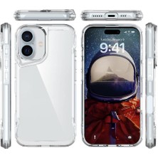AktarMobile iPhone 16 Plus Uyumlu Şeffaf Kılıf Silikon Kapak Yükseltilmiş Kenarlar Darbe Emici Max Koruma