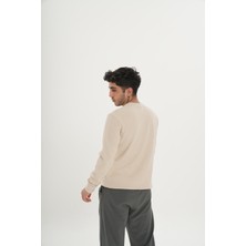 Unisex Pamuklu Bisiklet Yaka Sweatshirt