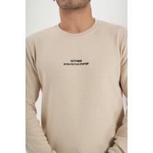 Unisex Pamuklu Bisiklet Yaka Sweatshirt