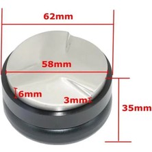 Grossberg Coffee Makarontamper Portofiltre Düzlemeekipmanı 58 mm