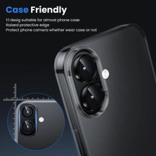 iPhone 16 Uyumlu Premium Safir Kamera Lens Koruyucu Anti-Reftective Tam Koruma Temperli Cam