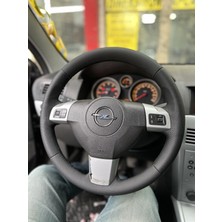 İmza Opel Astra H Araca Özel Direksiyon Kılıfı Siyah Dikişli ( Orjina Derisi Sökülüp Yapılacaktır )