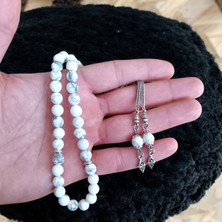 Mga Doğaltaş Havlit Tesbih 33' Lük Tesbih Orijinal Doğal Taş Renk Atmaz Havlit Taşı Tesbih 8 mm