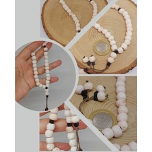 Anadolu Toprağı Serisi 33’lük Beyaz Renk Seramik Boncuk Tesbih 8-9mm (54288)