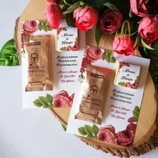 Kırmızı Çiçekli Kahve Çikolata Hediye Nişan Söz Nikah Kına Gecesi 30 Adet