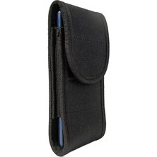 JD170 Kanvas Kumaş Cırt Kapaklı Kemere Takılan Telefon Kılıfı