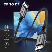 Yediseven Displayport To Displayport Dp 1.4 8K@60Hz Görüntü Aktarma Kablosu 1 Metre