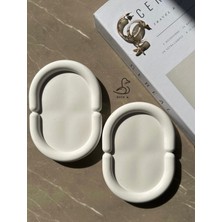 Bulut Oval 2'li Dekoratif Tabak/obje