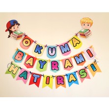 Okuma Bayramı Hatırası Bayrak Afiş Yazı Pano