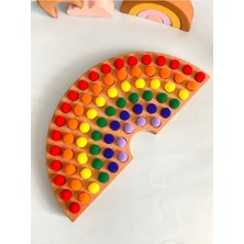 Pınguplay Renk Sıralayıcı Gökküşağı (Montessori Materyal-Ahşap Oyuncak-Wooden Toy)