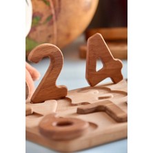 Pınguplay Ahşap Rakam Bultak (Wooden Number Puzzle, Bebek-Çocuk Rakam Puzzle)