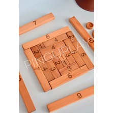 Pınguplay Sayı Çubukları Ahşap ( Eğitici Oyuncak, Wooden Toys, 33 Parça Öğretici Eğlenceli Matematik Seti)