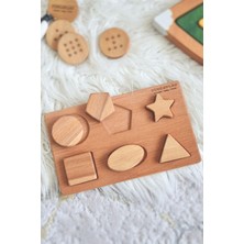 Pınguplay Geometrik Şekil Bultak (Şekil Puzzle, Boyasız, Wooden Toys, Bebek/çocuk Öğretici Bebek Oyuncak)