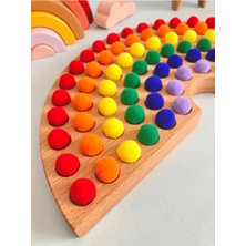 Pınguplay Renk Sıralayıcı Gökküşağı (Montessori Materyal-Ahşap Oyuncak-Wooden Toy)