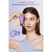 MISSHA Yaşlanma Karşıtı Bakım ve Aydınlık Görünüm Sunan M Perfect Cover Serum BB Cream SPF50+/PA++++ No:21