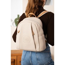 Just Polo Kadın Suya Dayanıklı Renkli Lacos Kumaş Çok Gözlü Orta Boy Okul ve Sırt Çantası NL6206