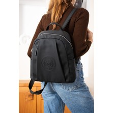 Just Polo Kadın Suya Dayanıklı Renkli Lacos Kumaş Çok Gözlü Orta Boy Okul ve Sırt Çantası NL6206