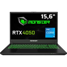 Monster Abra A5 V21.2 Intel Core I5 12450H 16 GB Ram 500 GB SSD 6 GB Rtx 4050 Freedos 15,6" Fhd 144 Hz Oyun Bilgisayarı