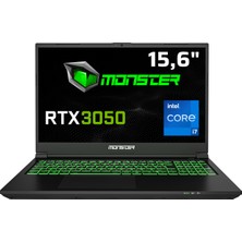 Monster Abra A5 V21.4.2 Intel Core I7 12700H 32 GB Ram 1 Tb SSD 6 GB Rtx 3050 Freedos 15,6" Fhd 144 Hz Oyun Bilgisayarı