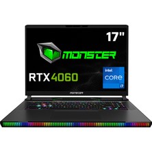 Monster Semruk S7 V9.1.3 Intel Core I7 13700HX 64 GB Ram 2 Tb SSD 8 GB Rtx 4060 Windows 11 17" Qhd+ 240 Hz Oyun Bilgisayarı