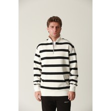 Sweatshirt Erkek Yarım Fermuarlı Dik Yaka Sweatshirt