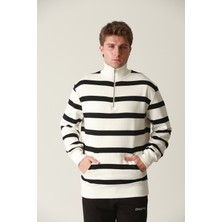 Sweatshirt Erkek Yarım Fermuarlı Dik Yaka Sweatshirt