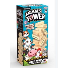 Vardem Oyuncak Animal Tower - Denge Oyunu Ahşap Bloklar 54 Parça