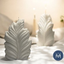 Melusina Candle Dekoratif Yaprak Model Mum - Kokulu Vegan Soya Wax Mumu