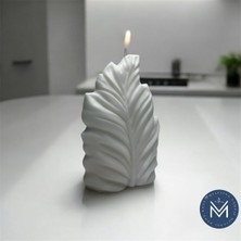 Melusina Candle Dekoratif Yaprak Model Mum - Kokulu Vegan Soya Wax Mumu