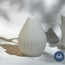 Melusina Candle Dekoratif 2 Li Armut Model Mum - Kokulu Vegan Soya Wax Mumu