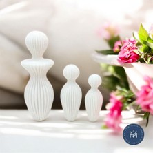 Melusina Candle Dekoratif Geometrik Anne Baba Çocuk Model Mum - Kokulu Vegan Soya Wax Mumu