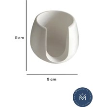 Melusina Candle Dekoratif Beton Buhurdanlık Tombul Model - Metal Tepsili - 10 Adet Küçük Bulut Buhumum Hediyeli