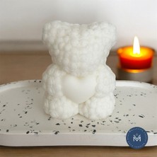 Melusina Candle Dekoratif Kalpli Ayı Model Mum - Kokulu Vegan Soya Wax Mumu