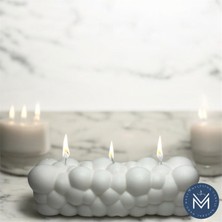 Melusina Candle Dekoratif Büyük Bubble Mum - Kokulu Vegan Soya Wax Mumu