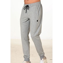 Marco Ferry Gri Melanj Erkek Iki Iplik Klasik Model Cepli Manşetli Paça Büyük Beden  Eşofman Altı EDY5428B-G